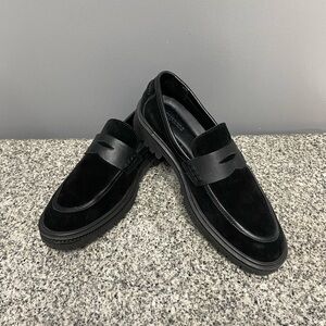 EXPRESS Mens Lug Sole Suede/Leather Loafers Size 8 Formal Prom Wedding Party